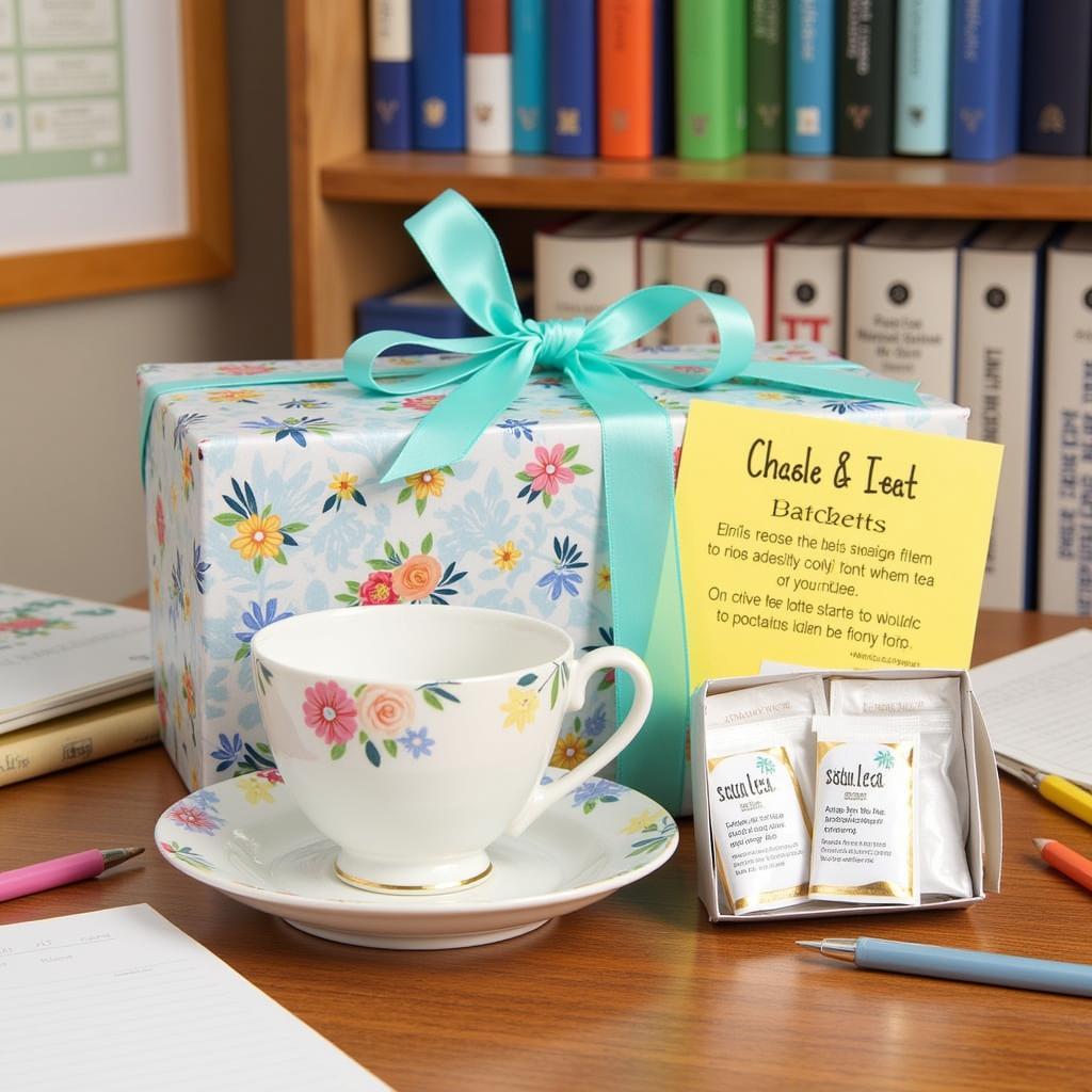 Gifting a teacup to a teacher