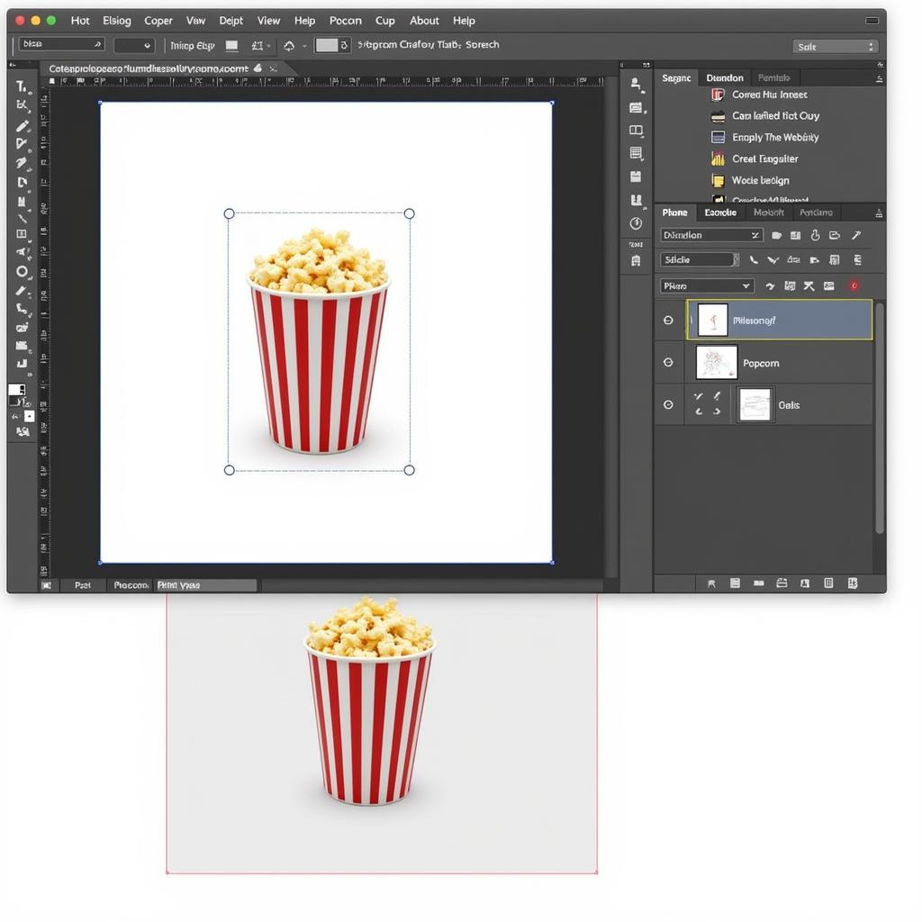 Tạo popcorn cup PNG bằng Photoshop