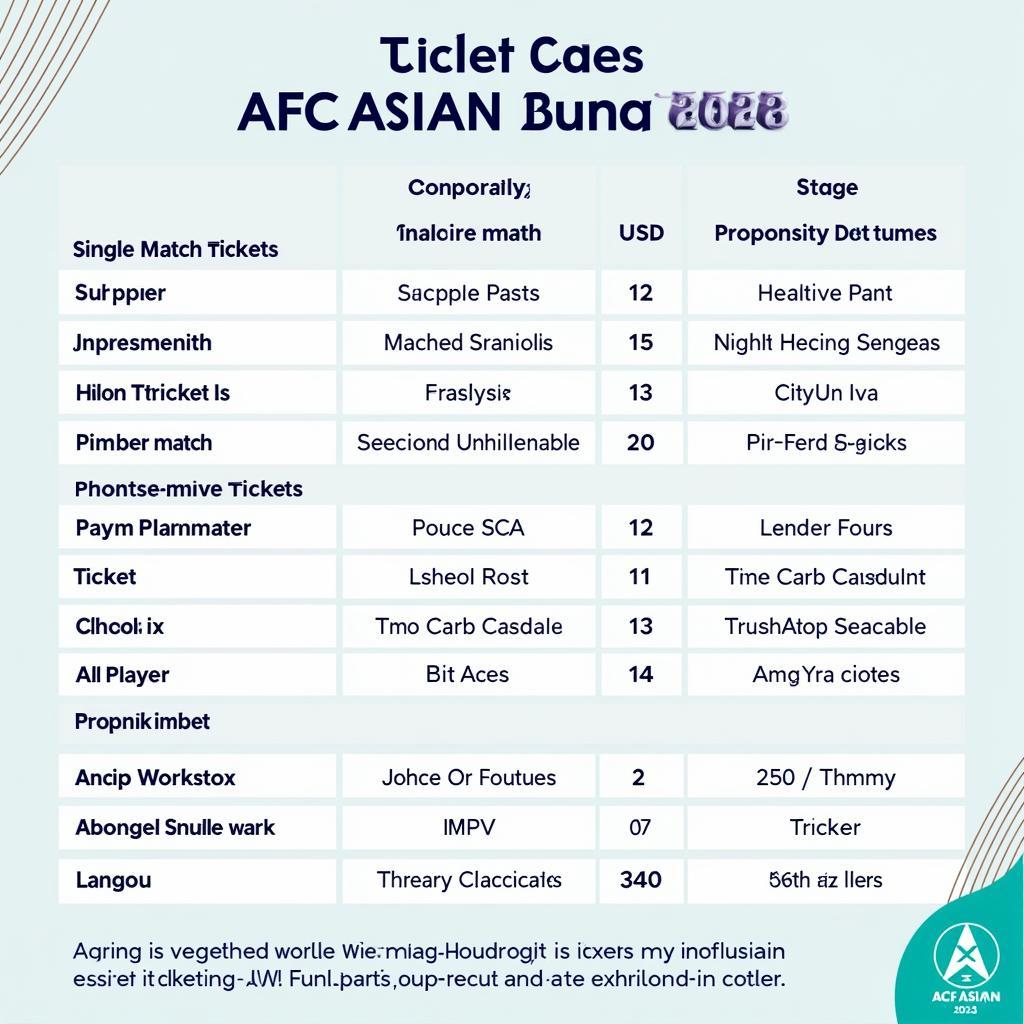 Thông tin vé xem AFC Asian Cup 2023