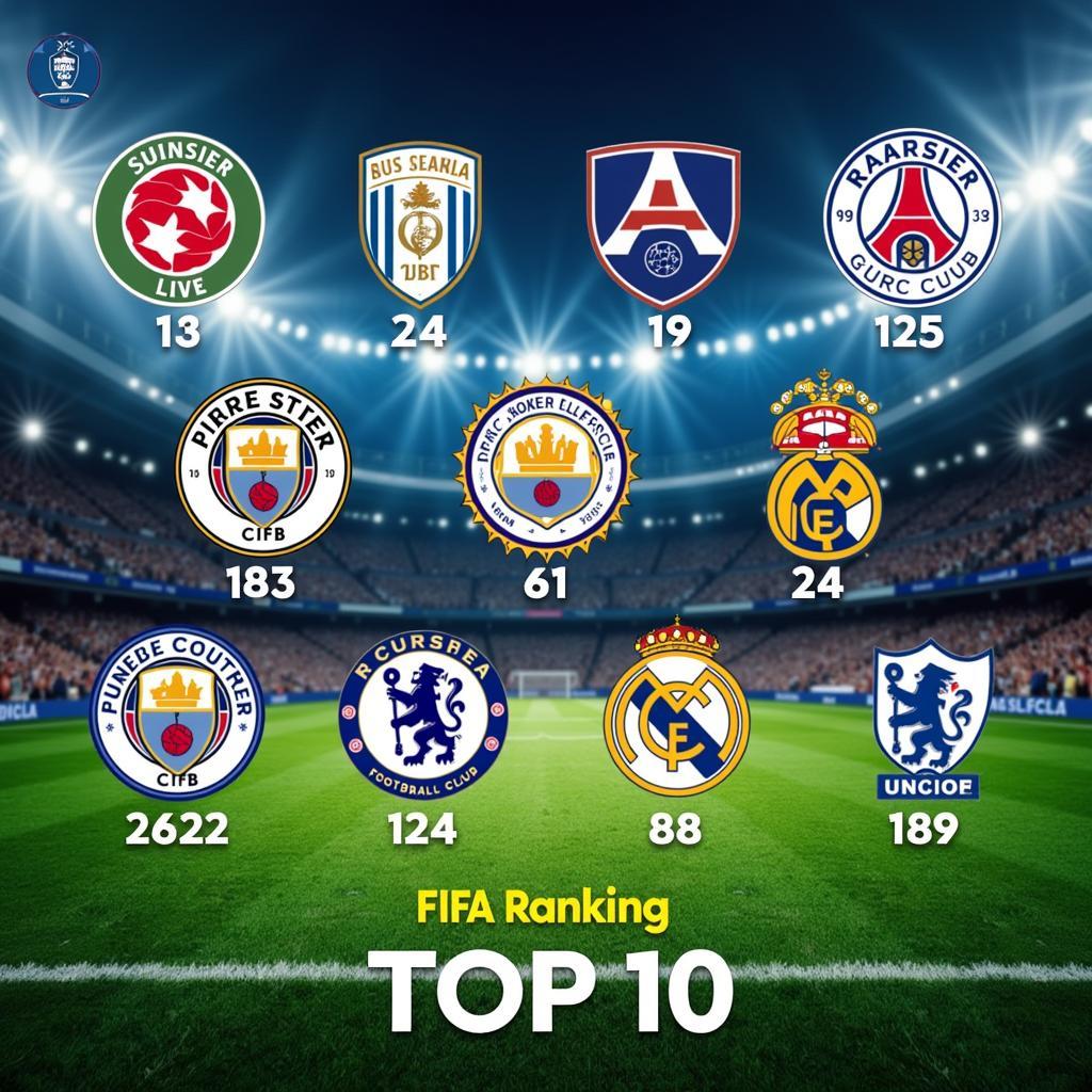 Top 10 CLB FIFA hàng đầu thế giới