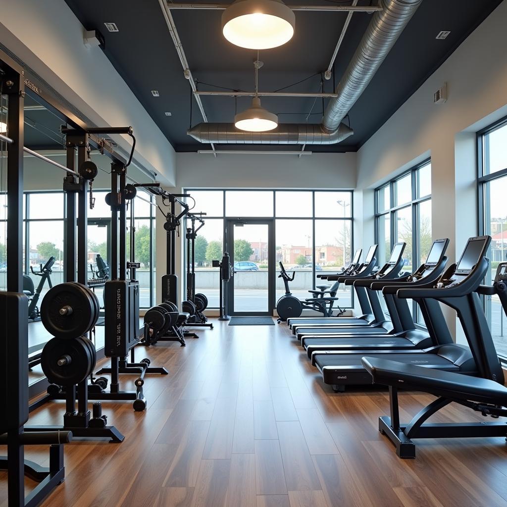 Trang thiết bị hiện đại tại CLB Gym Tân Sơn Mã Lò