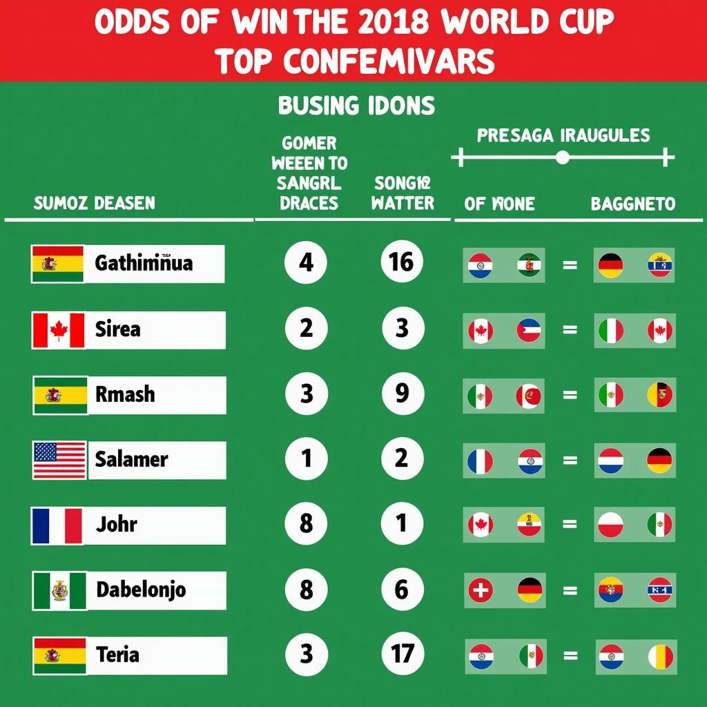 Tỷ lệ vô địch World Cup 2018: Ứng cử viên sáng giá