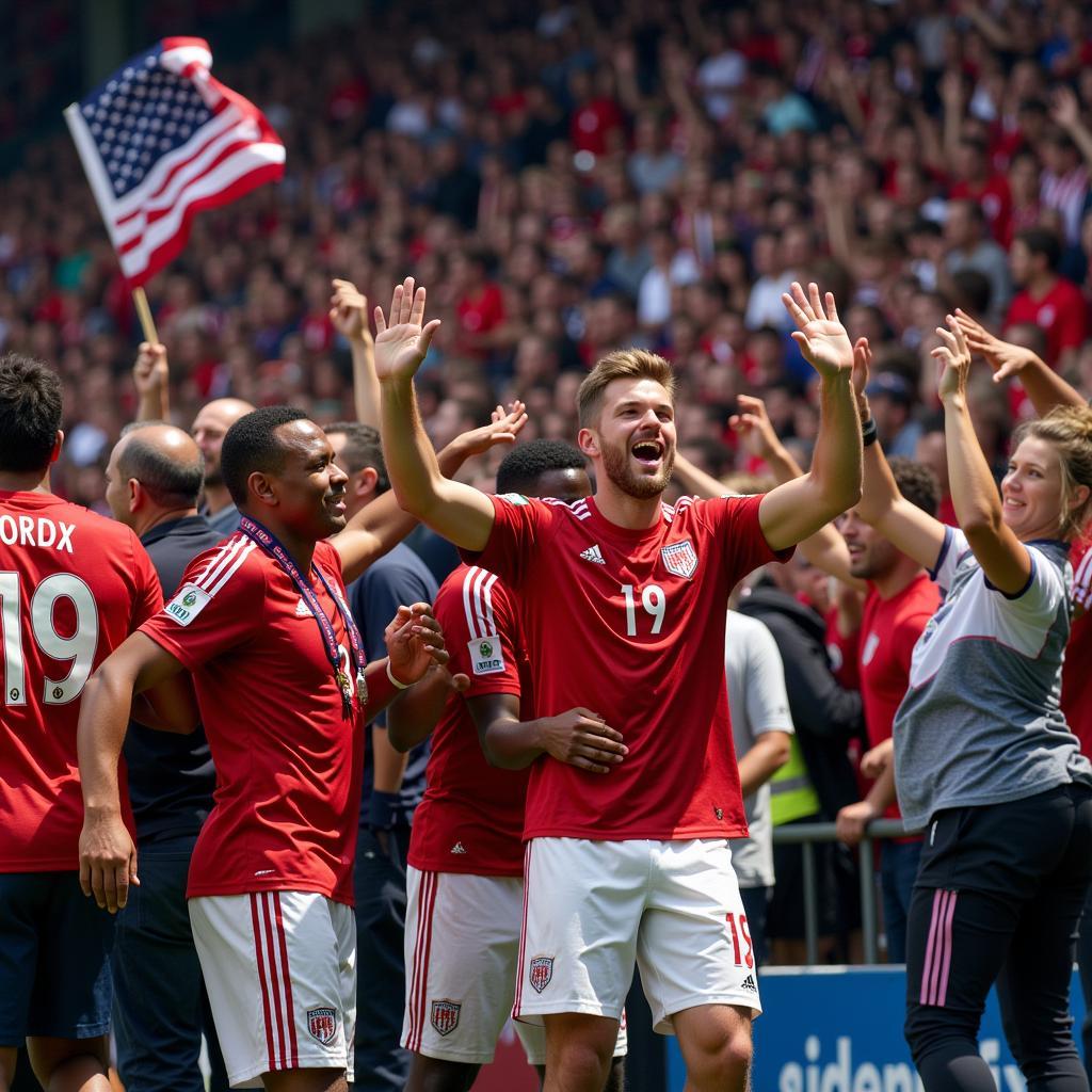 US Open Cup Celebration with Fans