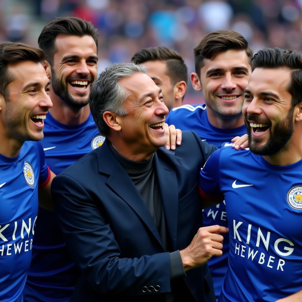 Chủ tịch Vichai Srivaddhanaprabha cùng CLB Leicester City