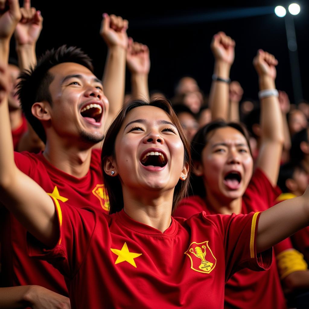 Cổ động viên Việt Nam cổ vũ đội tuyển tại vòng loại World Cup 2018