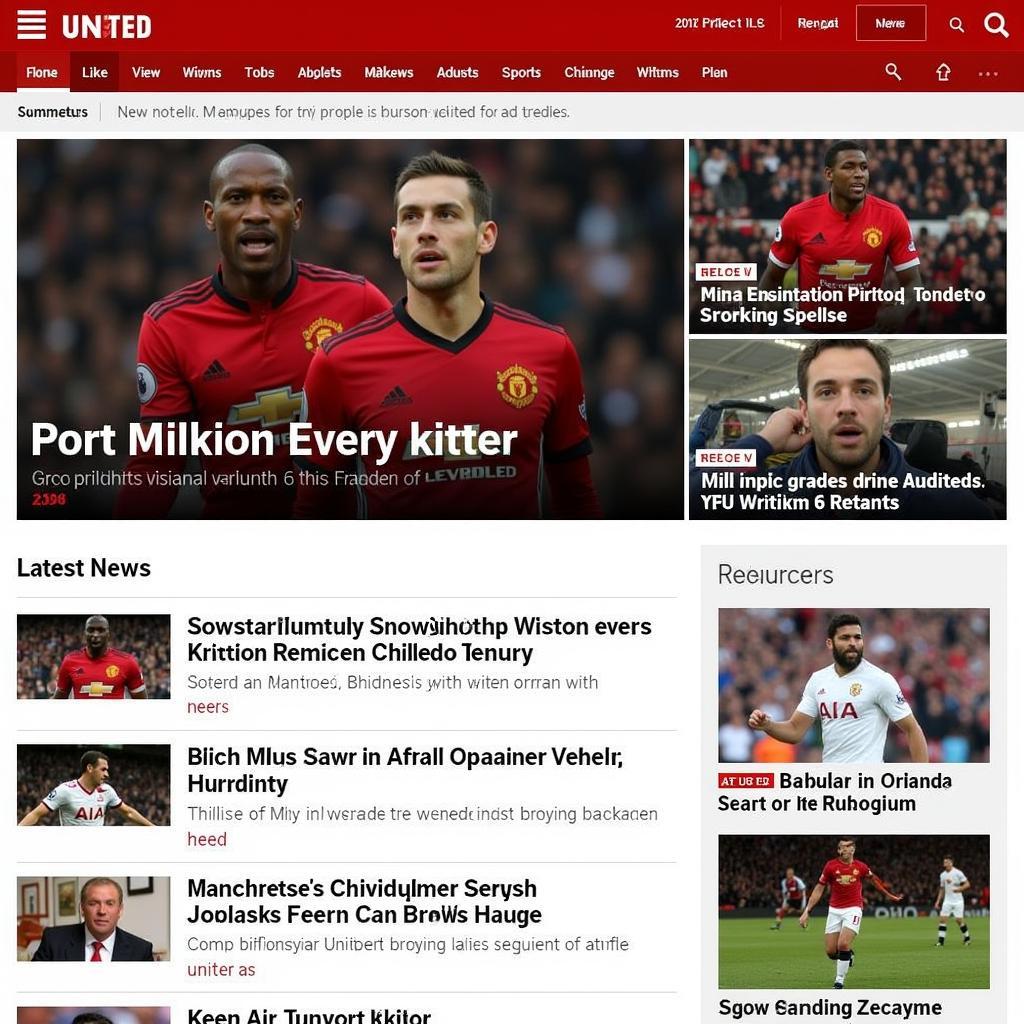 Tin tức mới nhất trên website CLB Manchester United