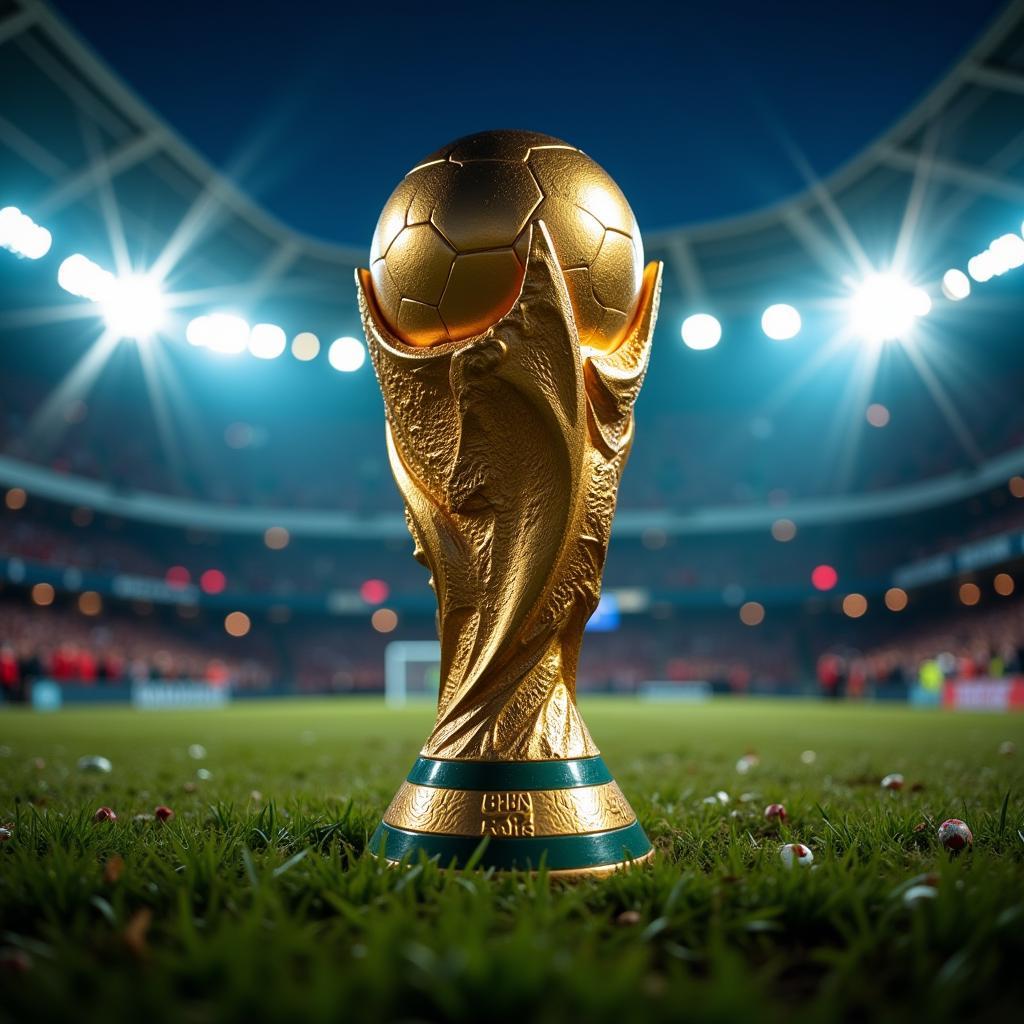 World Cup vàng rực rỡ trên sân cỏ