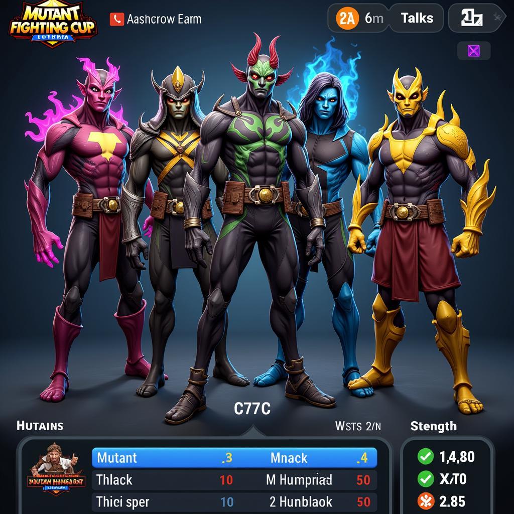 Xây dựng đội hình mạnh mẽ trong Mutant Fighting Cup Arena