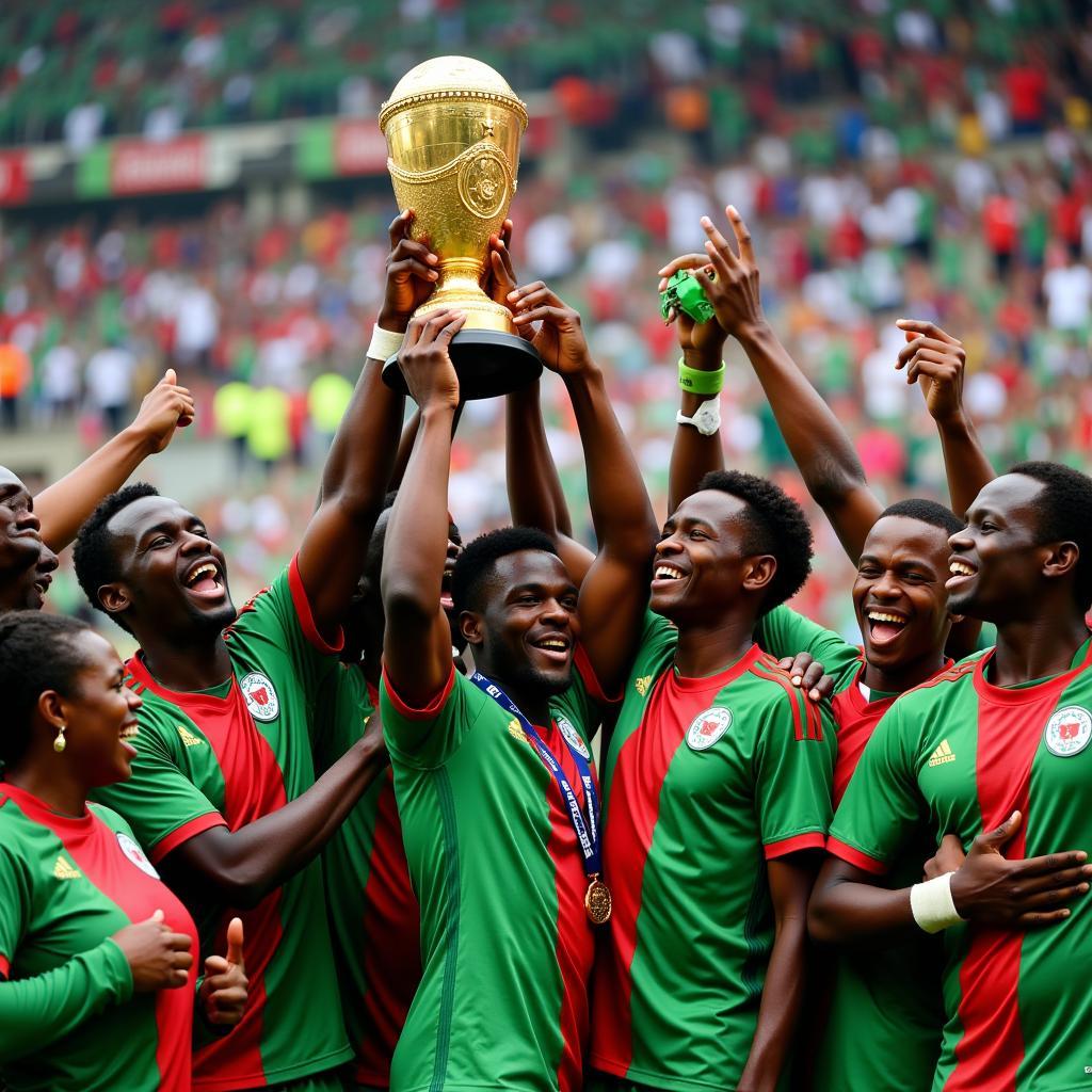 Đội tuyển Zambia ăn mừng chức vô địch Africa Cup 2012