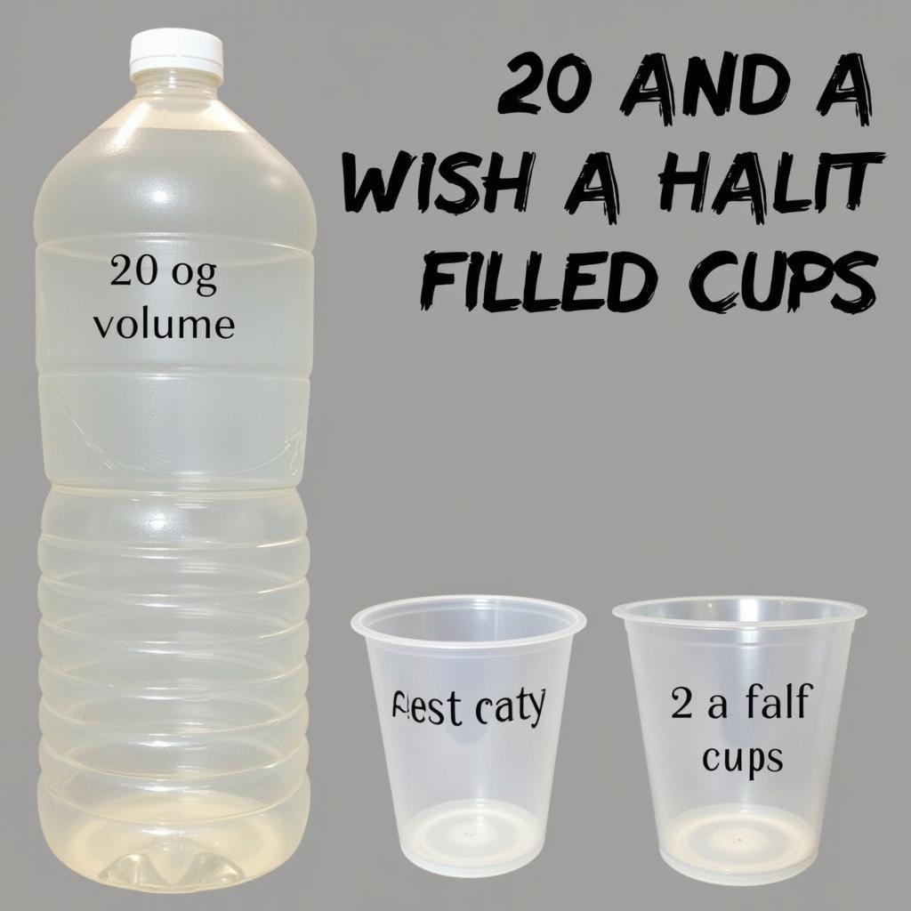 20 oz Bottle and Cups