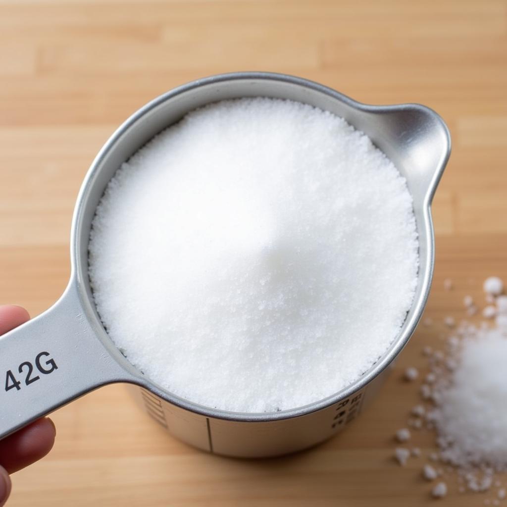 42g of Sugar in a Measuring Cup