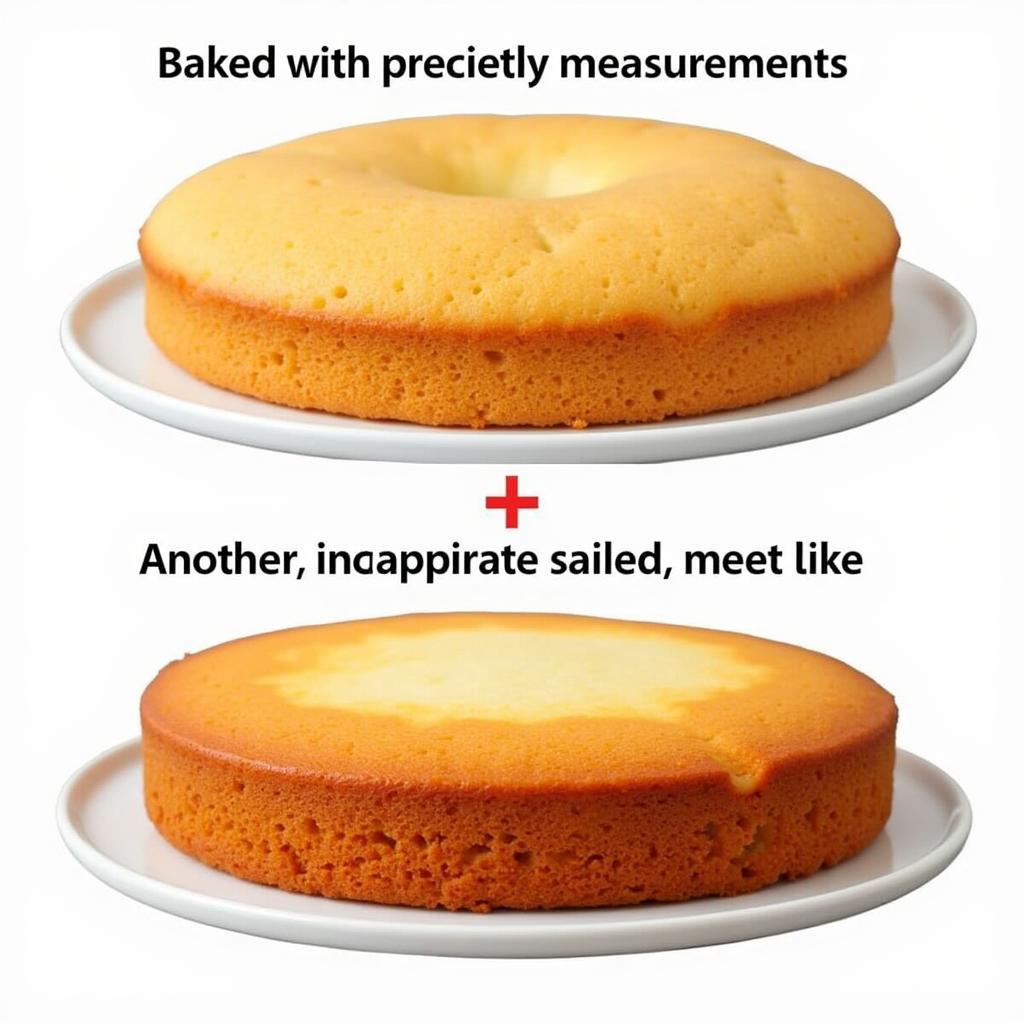 Importance of accurate measurements in baking.