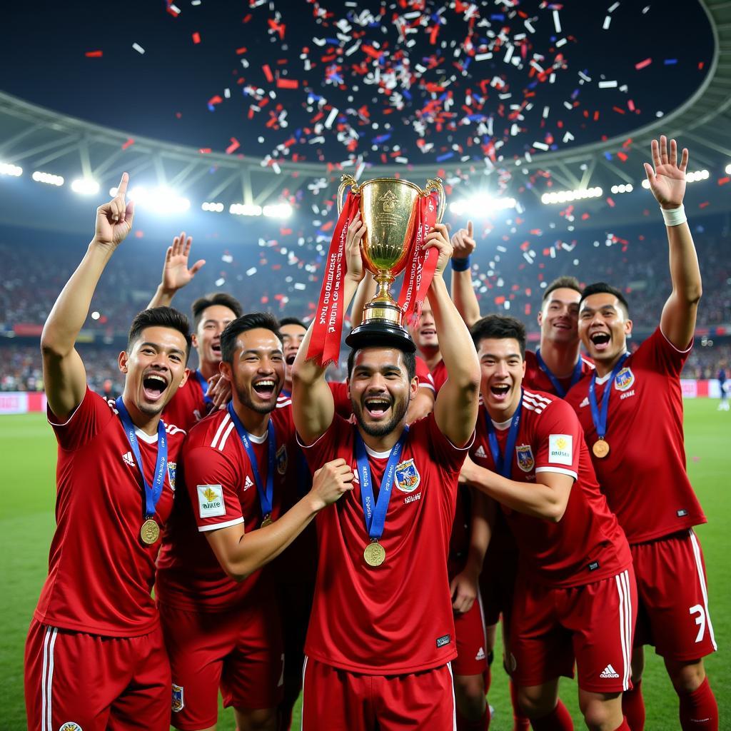 AFF Cup 2021: Lễ trao giải cho đội vô địch.