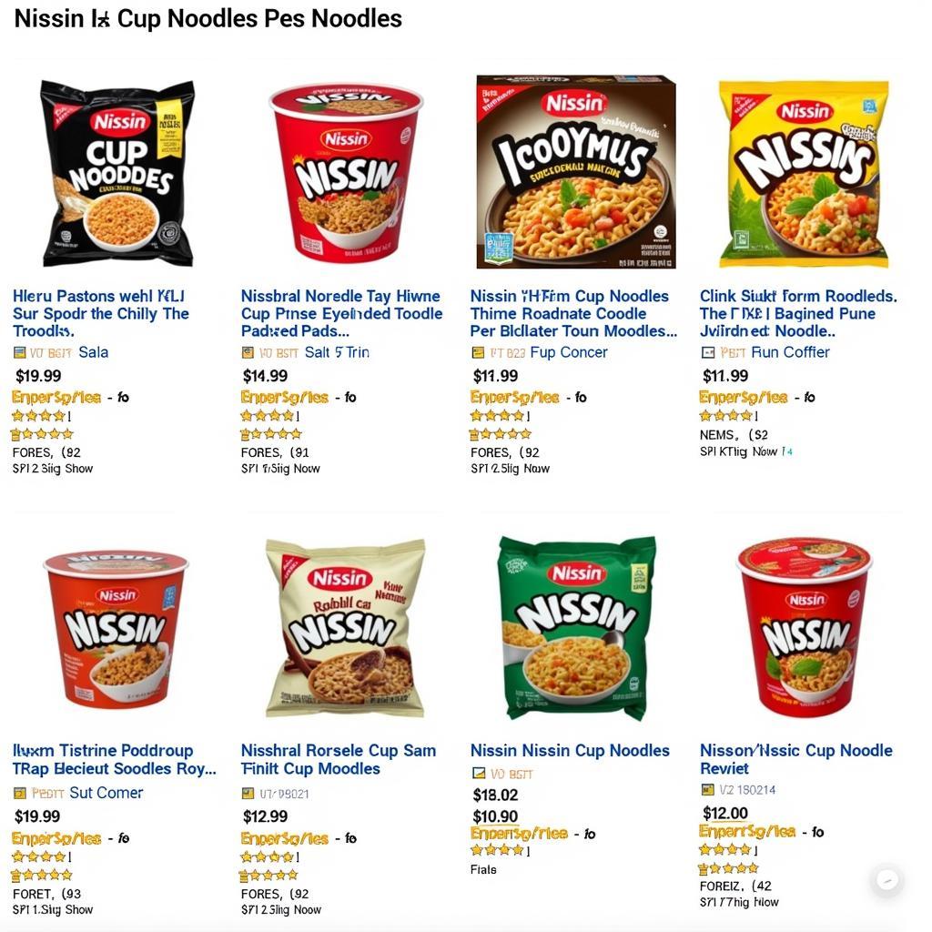 Hương vị Amazon Nissin Cup Noodles