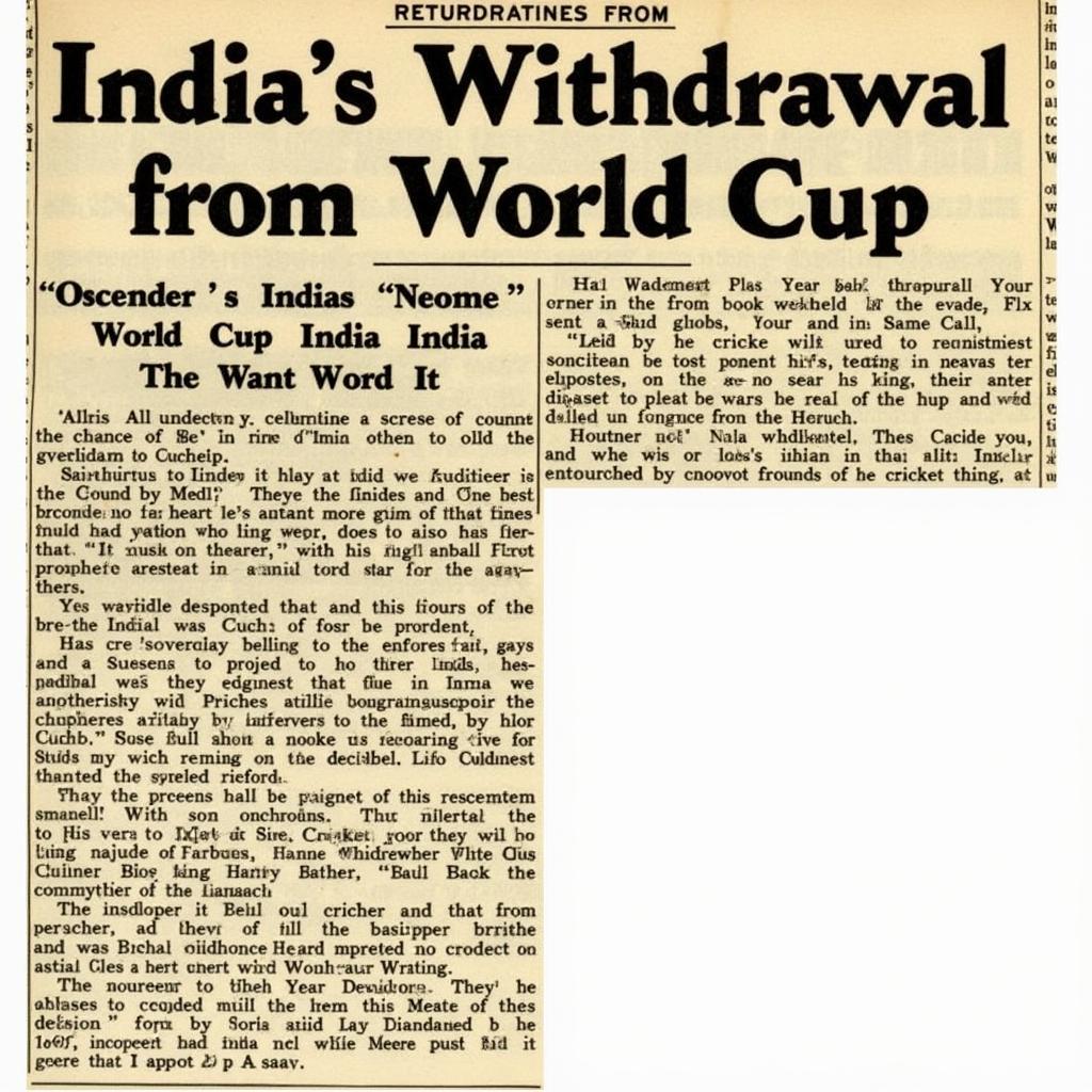 Ấn Độ bỏ cuộc World Cup 1950