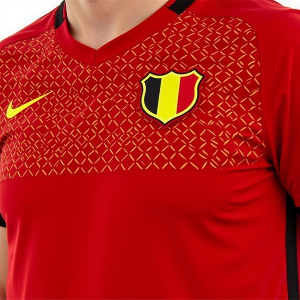 Belgium 2018 World Cup Jersey Close-up