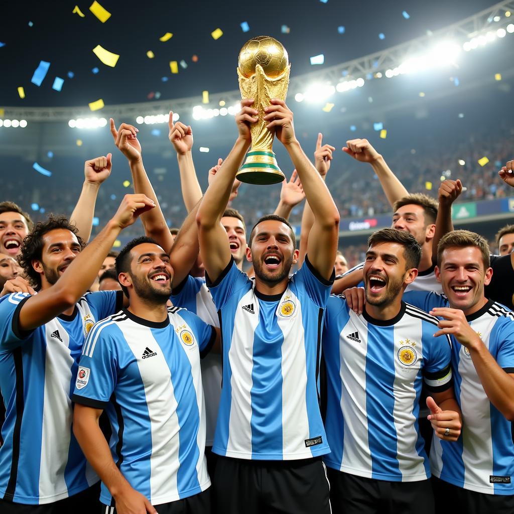 Argentina celebrates their 2022 World Cup Victory