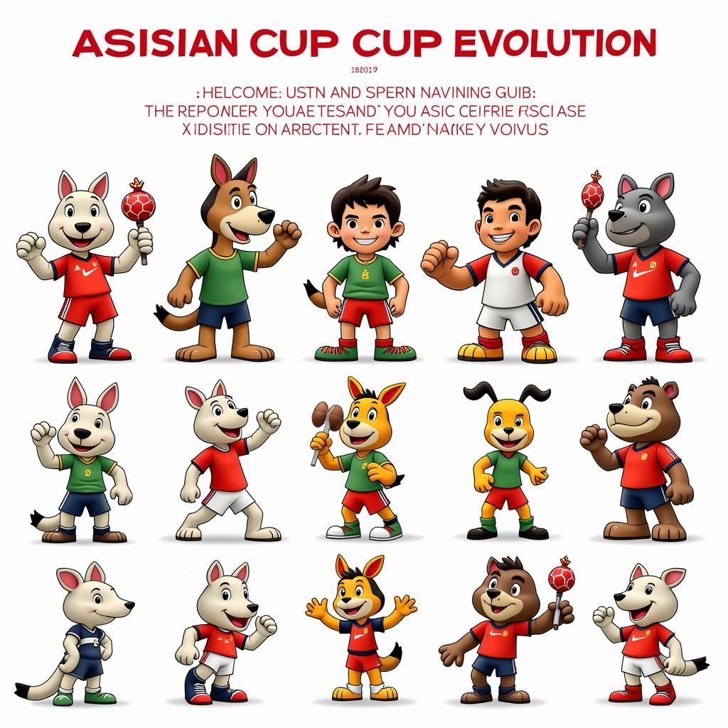 Linh vật Asian Cup qua các kỳ World Cup