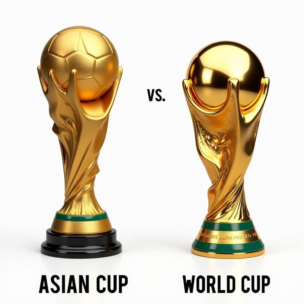 Asian Cup và World Cup: Hai giải đấu bóng đá lớn