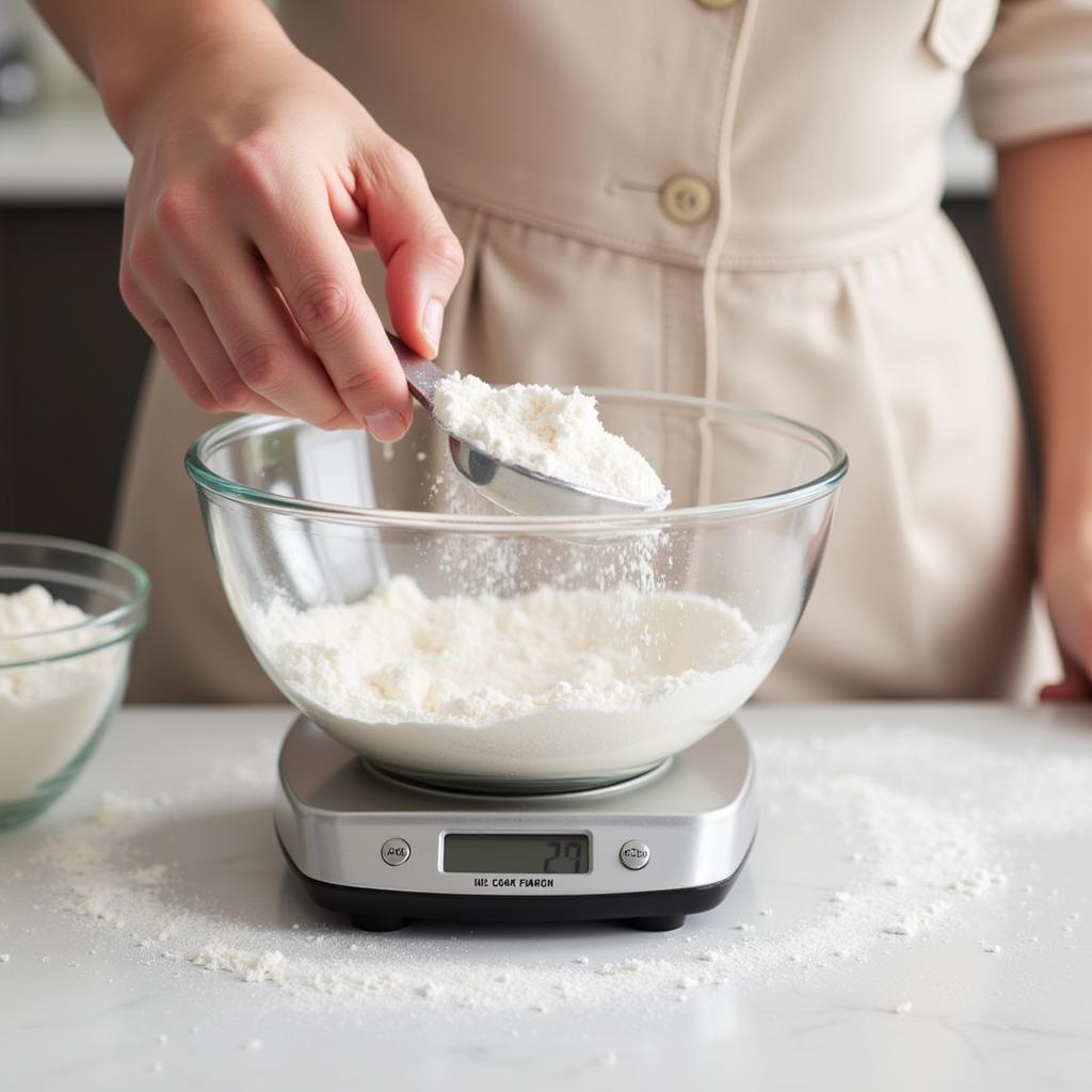 Using a Kitchen Scale to Measure Flour Accurately