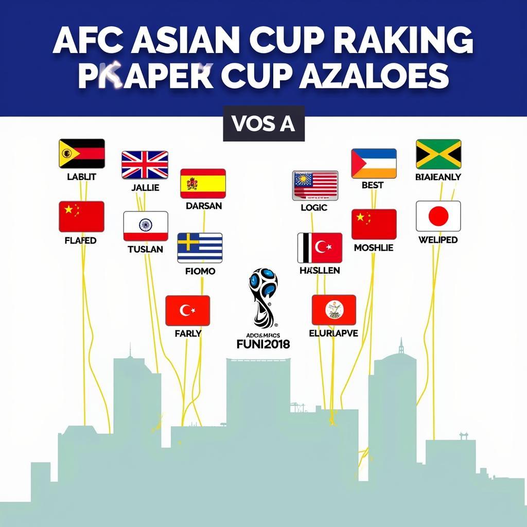 Bảng xếp hạng AFC Asian Cup: Các đội tuyển hàng đầu tranh tài.