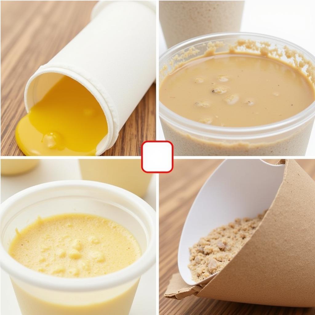 Different types of disposable soup cups