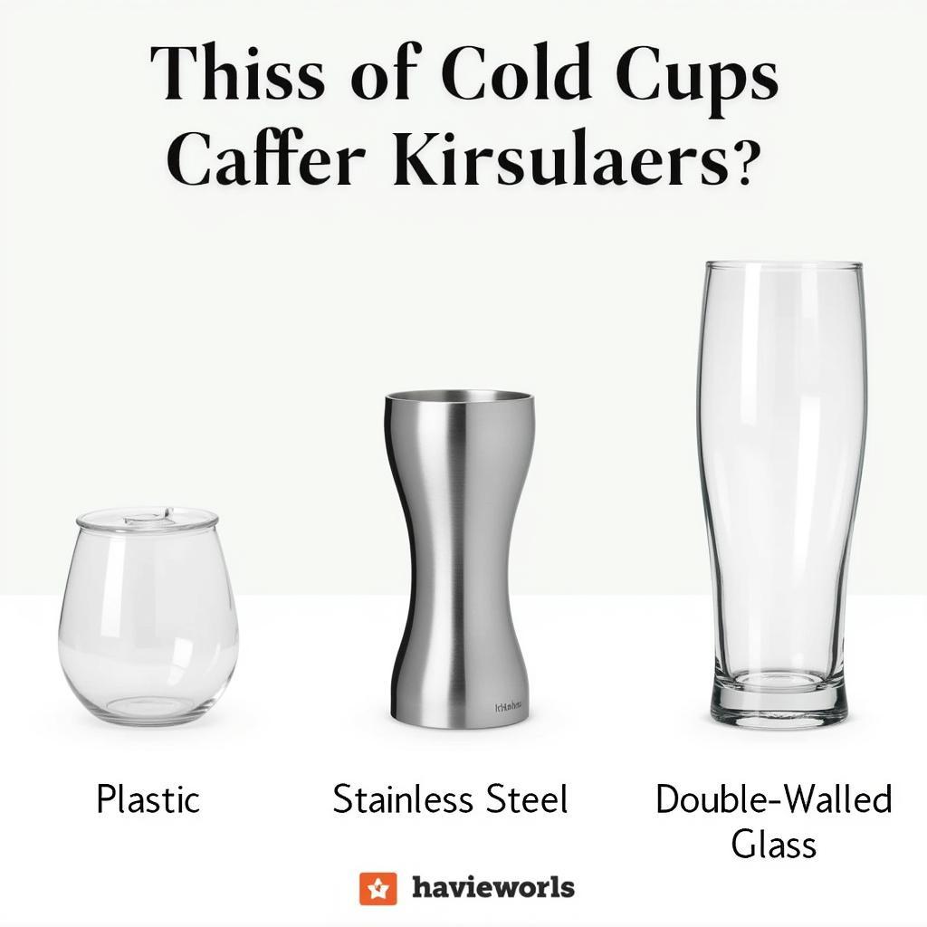 Các loại cold cup khác nhau