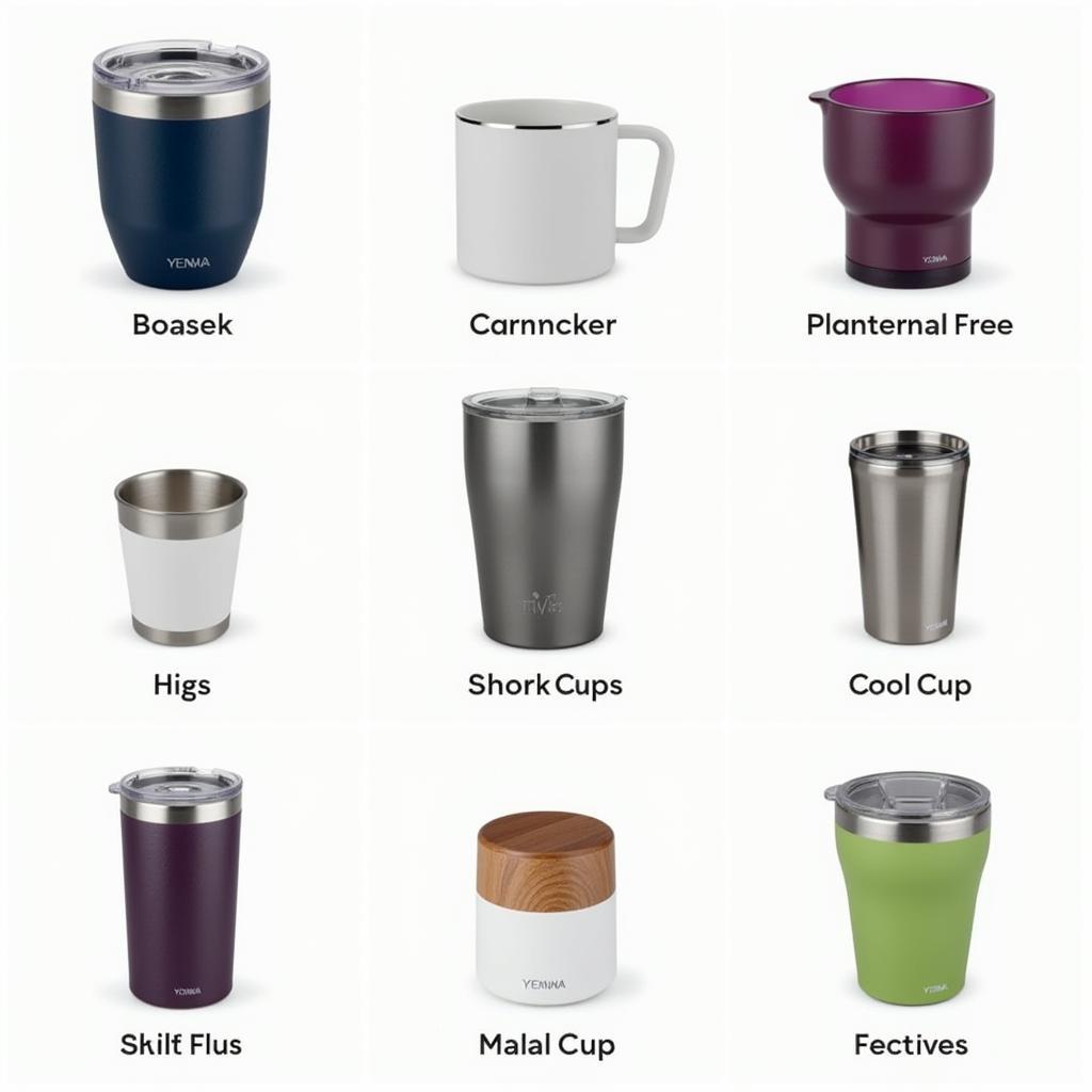 Hình ảnh các loại cool cups phổ biến trên thị trường