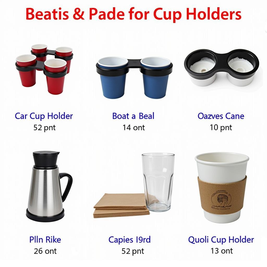 Các loại cup holder khác nhau