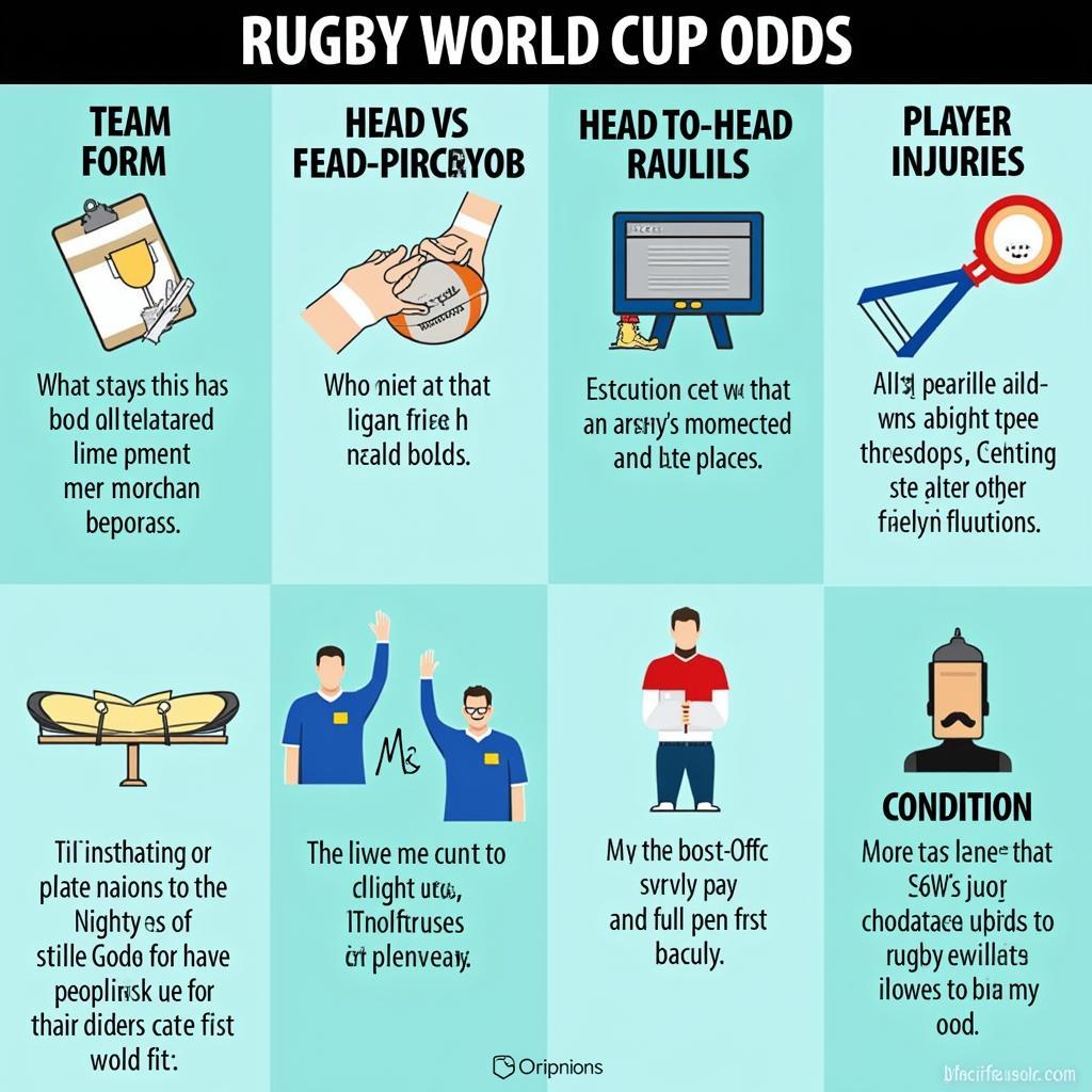 Các yếu tố ảnh hưởng đến tỷ lệ cược Rugby World Cup