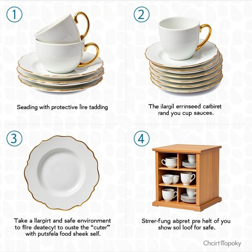 How to store cup and saucer sets properly