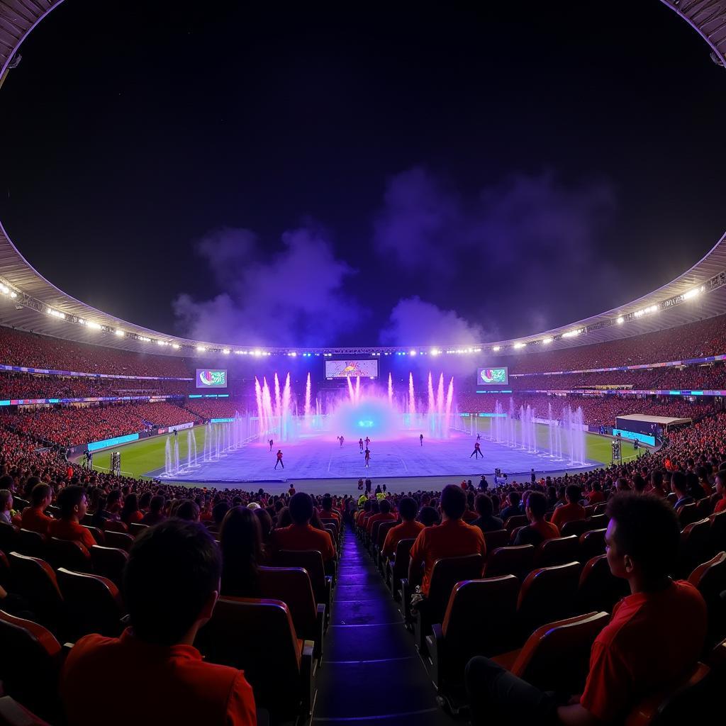 Lễ khai mạc CAF Confederation Cup 2019 với màn trình diễn ánh sáng và âm thanh hoành tráng.