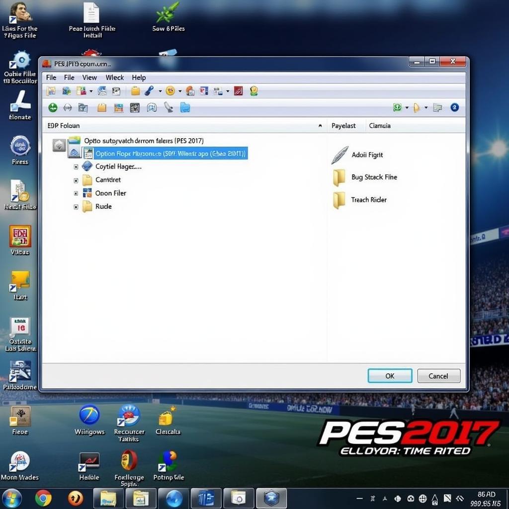 Cài đặt option file hoặc patch cho PES 2017