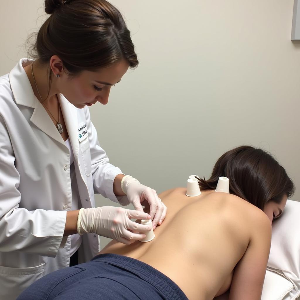 Certified Cupping Therapist Performing Treatment