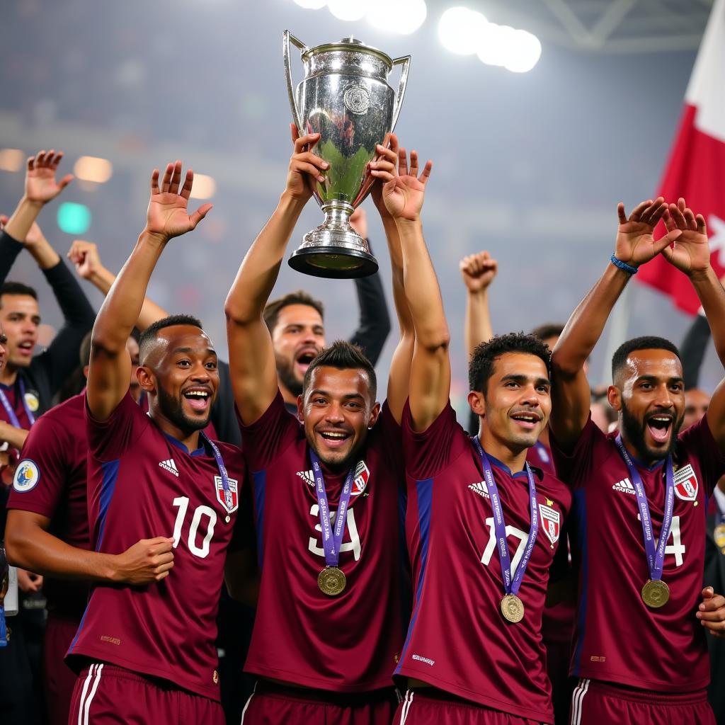 Qatar nâng cao chiếc cúp vô địch Asian Cup 2019