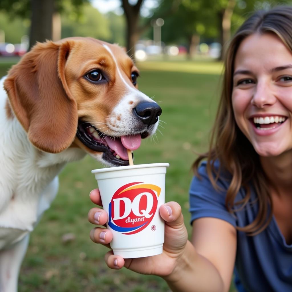 Chủ nhân tặng cún cưng Dairy Queen Pup Cup