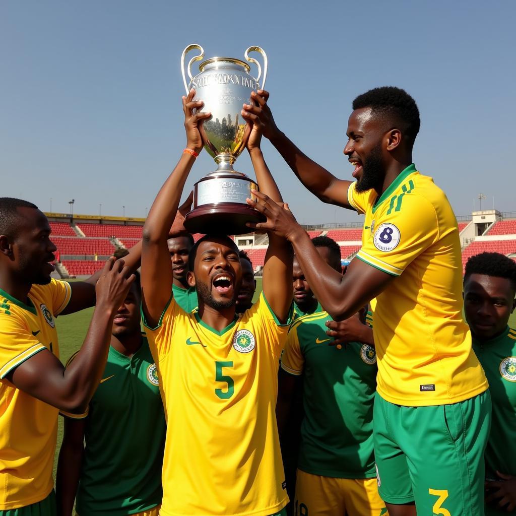 CLB Sundowns nâng cao chiếc cúp CAF Champions League