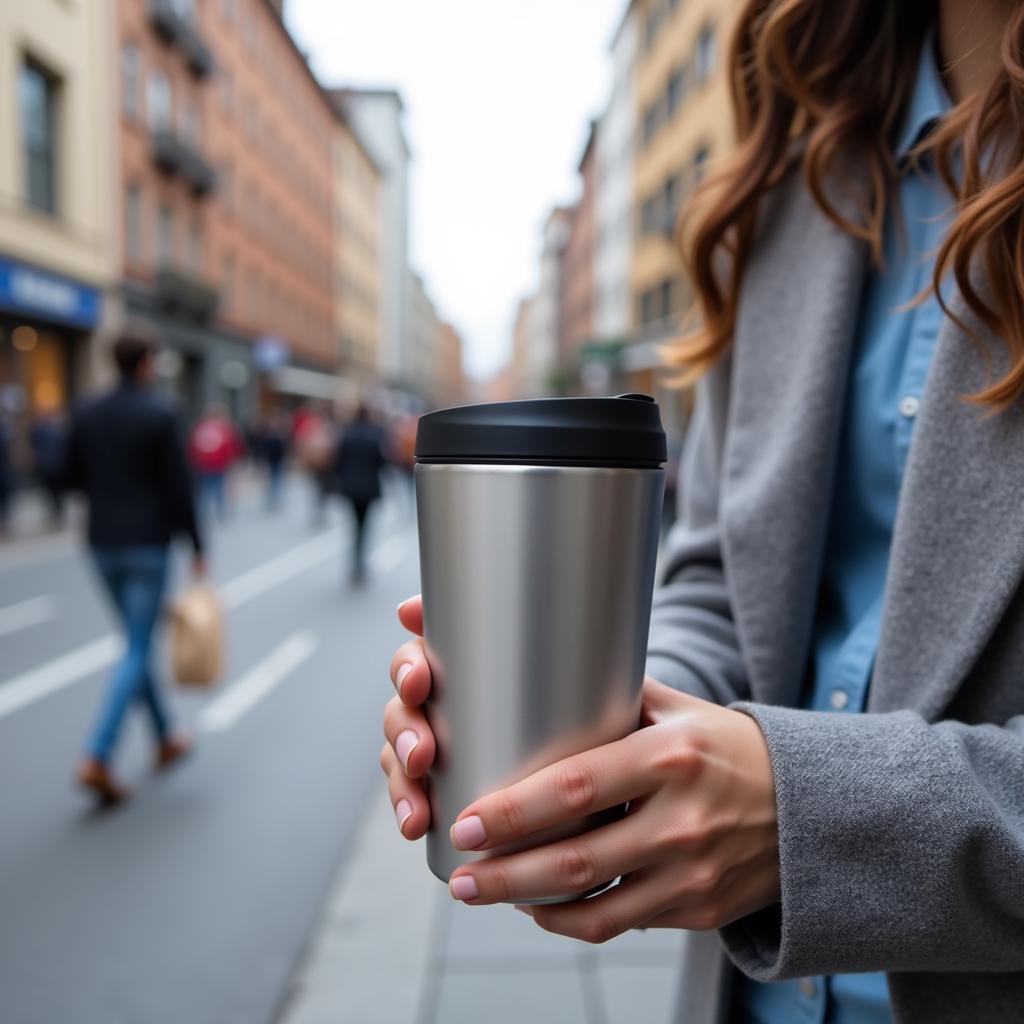 Hot water cup with a tight-fitting lid