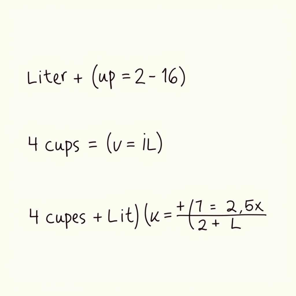 Conversion Formula Example