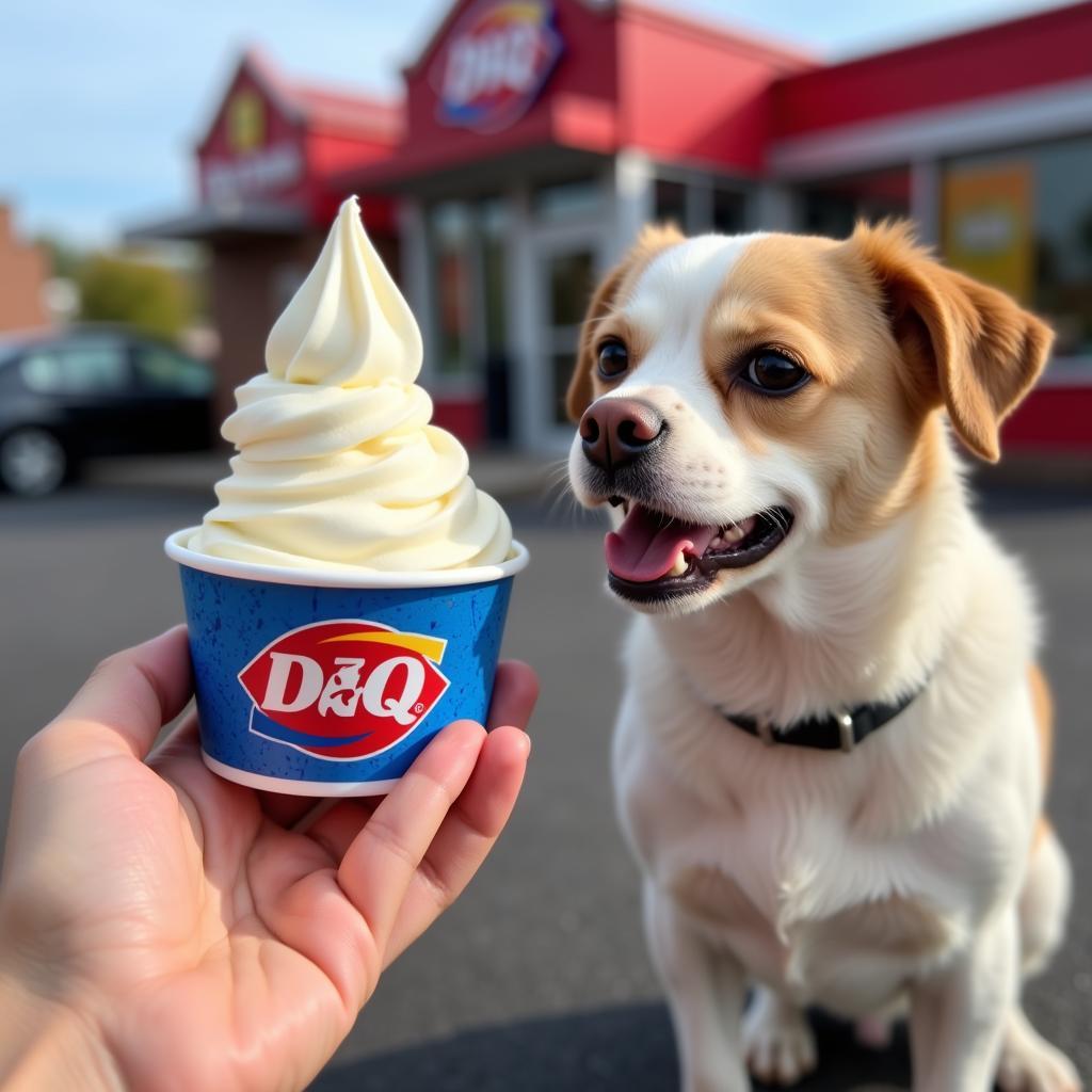 Ly kem Dairy Queen Pup Cup cho cún cưng