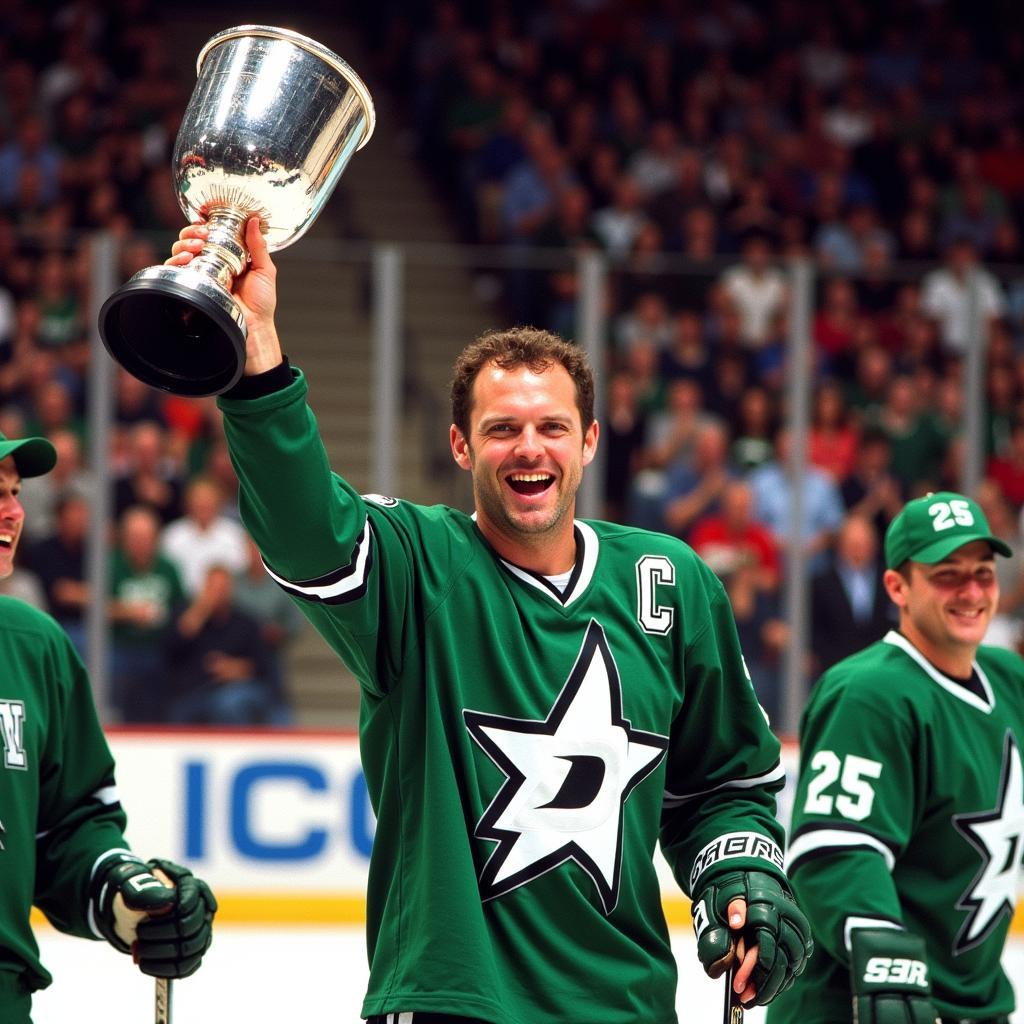 Dallas Stars celebrating their 1999 Stanley Cup Championship