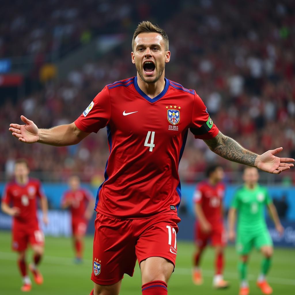 Denis Cheryshev tỏa sáng trong trận đấu đầu tiên World Cup 2018 với cú đúp bàn thắng