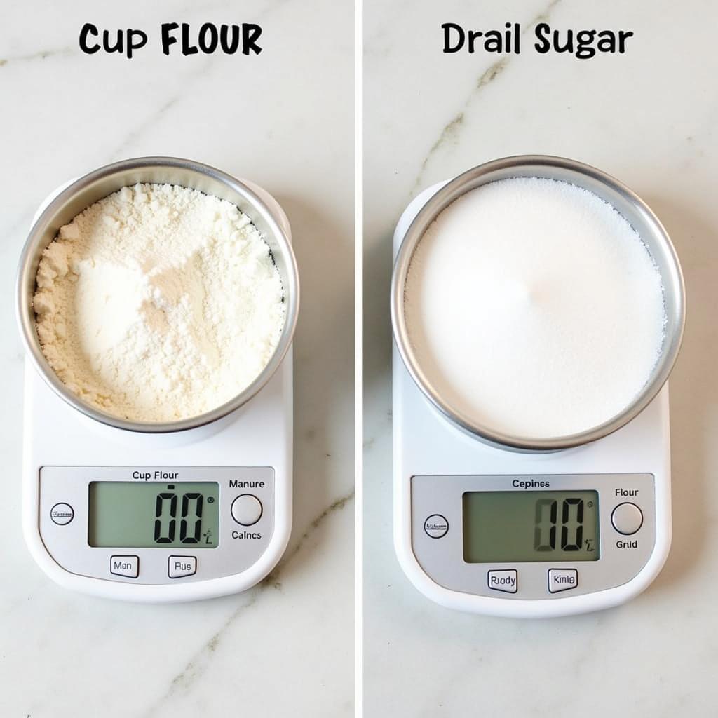 Different Ingredient Densities: Flour and Sugar