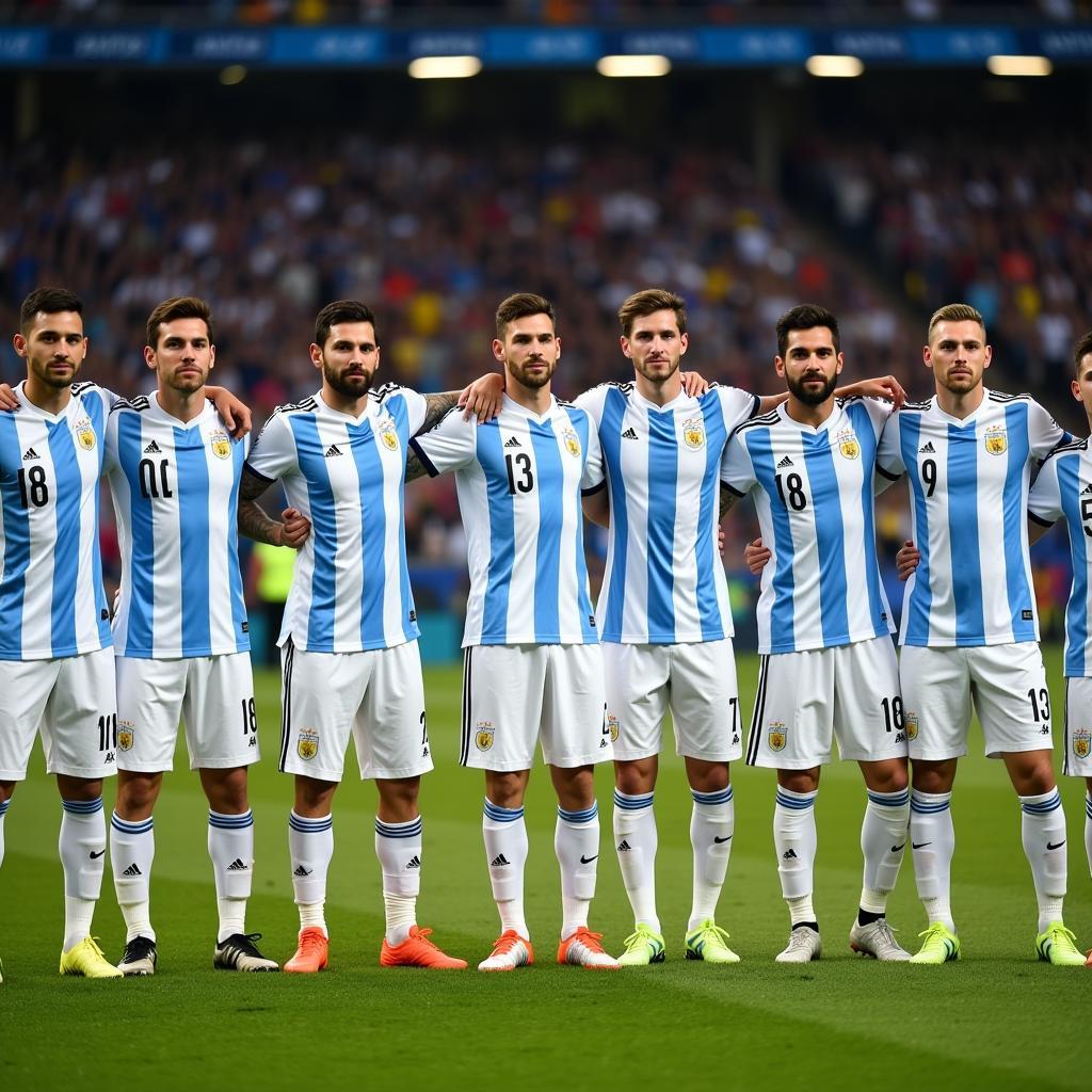 Đội hình Argentina ra sân trong trận đấu tại World Cup 2018