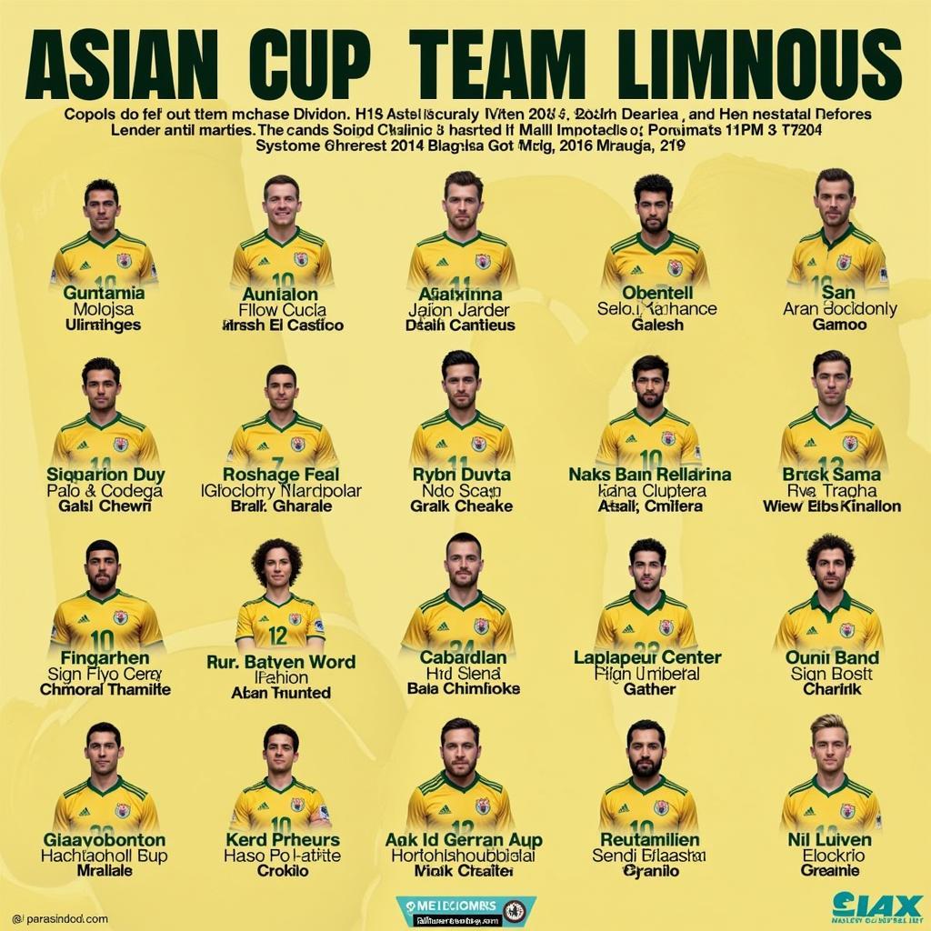 Đội hình Asian Cup Australia Squad qua các năm