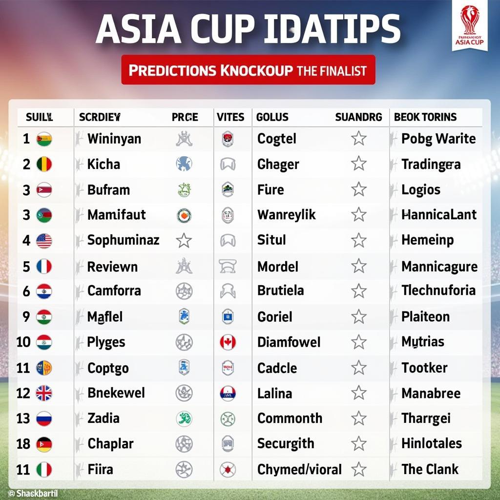 Dự Đoán Asia Cup