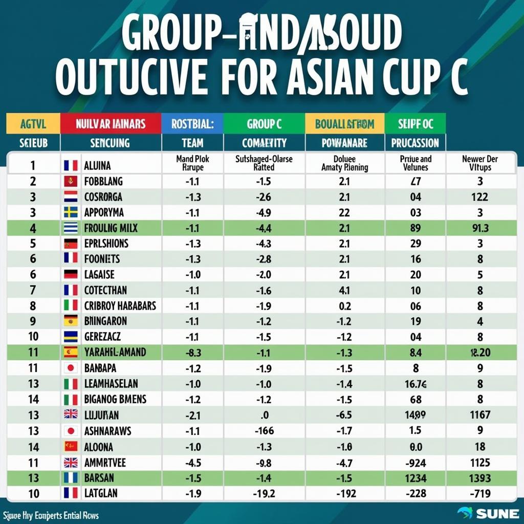 Dự đoán kết quả bảng C Asian Cup