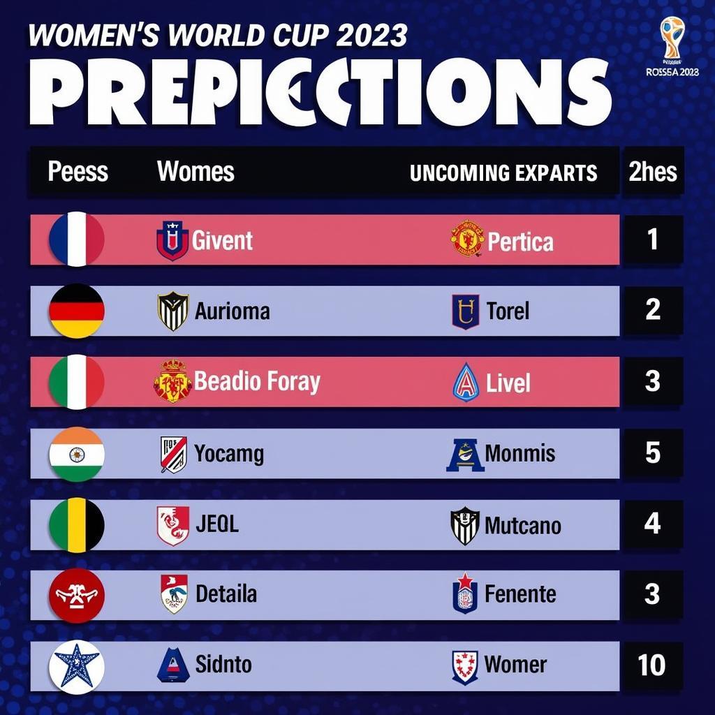 Dự Đoán World Cup Nữ 2023