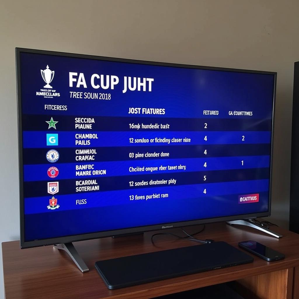 FA Cup Fixtures TV Schedule Today