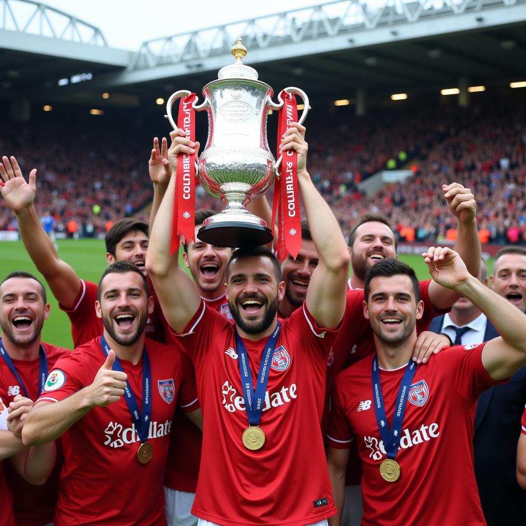 FA Cup Trophy Celebration